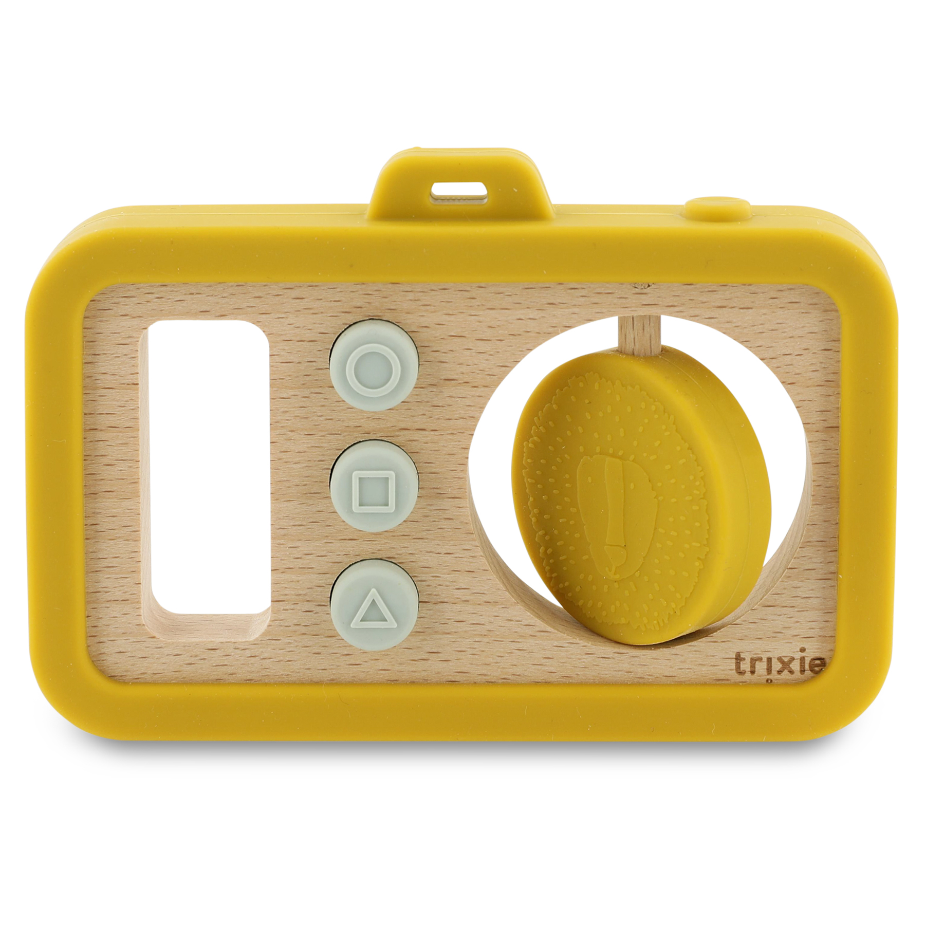 Wooden silicone baby camera - Mr. Lion